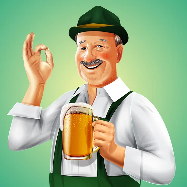 Alemania cerveza fondo — Vector de stock