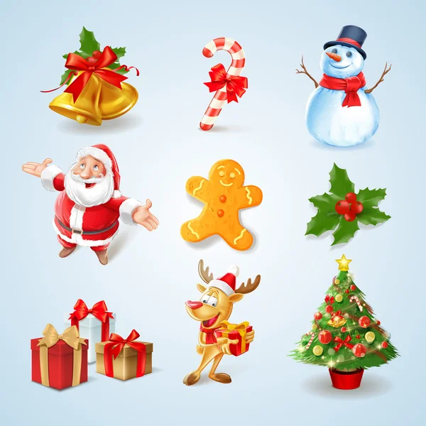 Merry Christmas  icons — Stock Vector