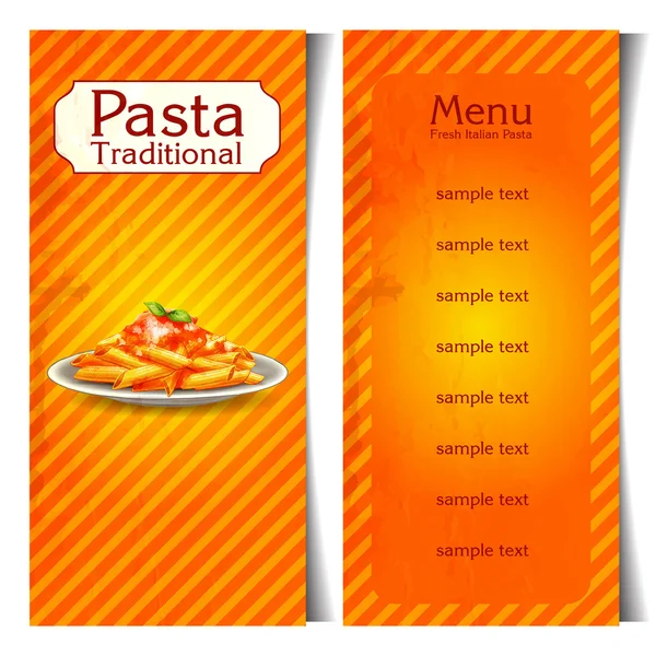 Menu banner pasta — Vettoriale Stock