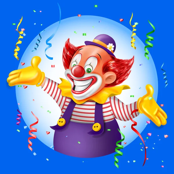 Clown vakantie achtergrond — Stockvector