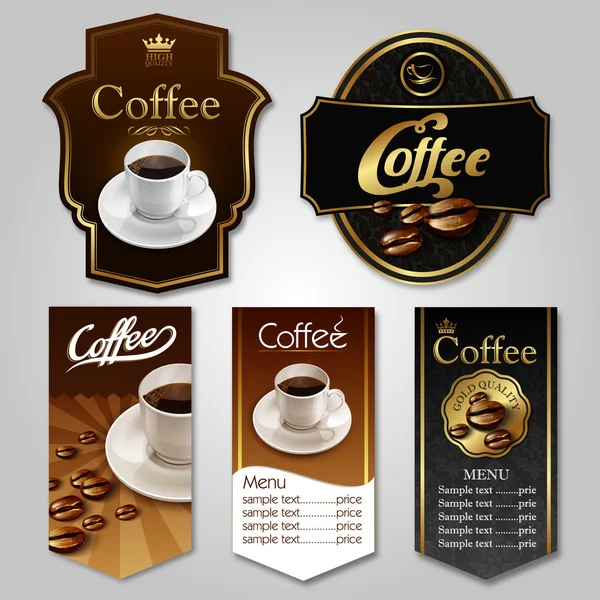 Menu koffieshop — Stockvector