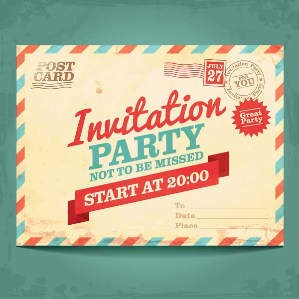 Invitation postcard background — Stock Vector