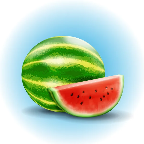 Melon d'eau fond alimentaire — Image vectorielle