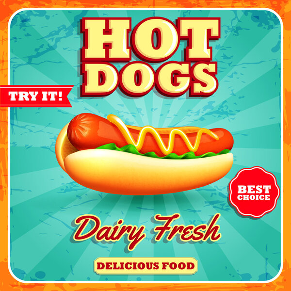 hot dogs menu banner