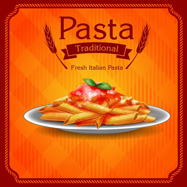 Banner pasta menu - Stok Vektor