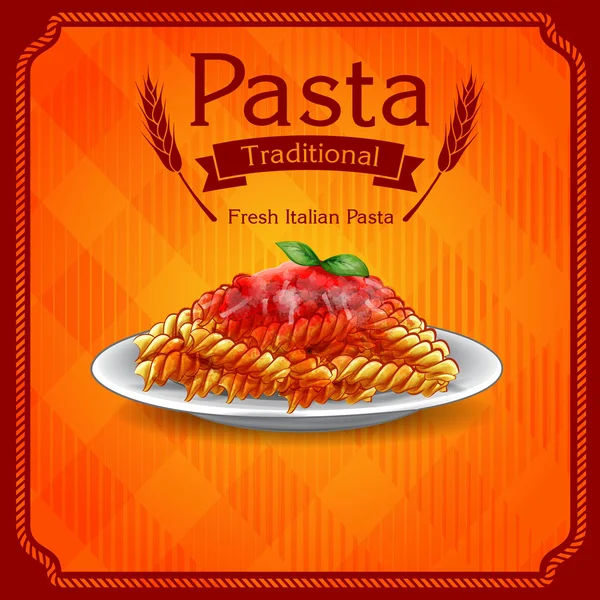 Menü Pasta Banner — Stockvektor