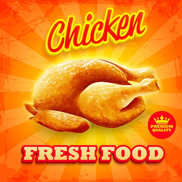 CHICKEN menu de alimentos — Vetor de Stock