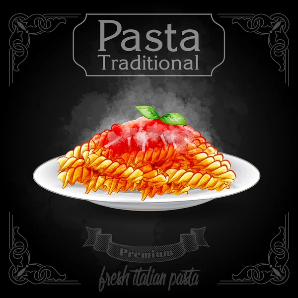 Pancarta de pasta de menú — Vector de stock