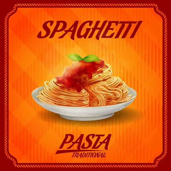 Menü Pasta Banner — Stockvektor