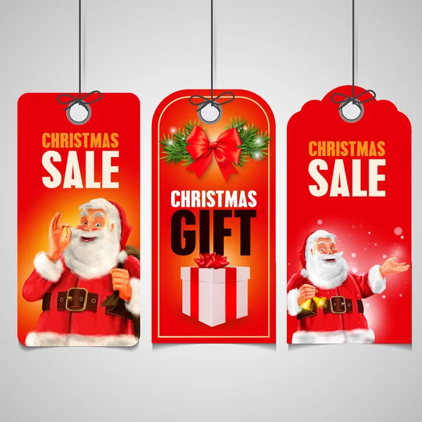 Etiquetas venta de Navidad — Vector de stock