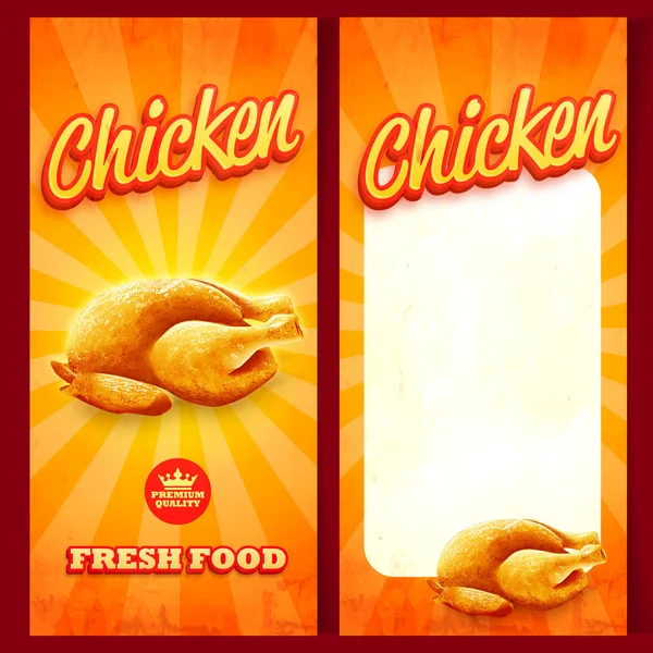 Menù per polli cibo — Vettoriale Stock