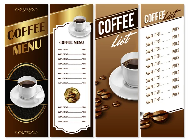 Menu coffee shop - Stok Vektor