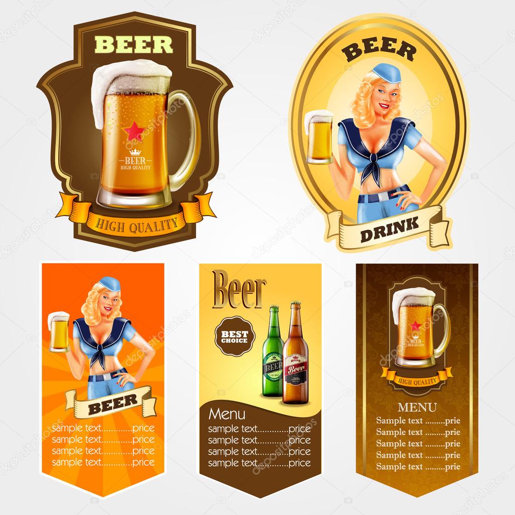 beer menu stickers