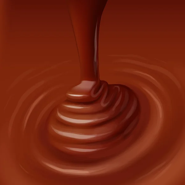 Вкусная шоколадная капля — стоковый вектор