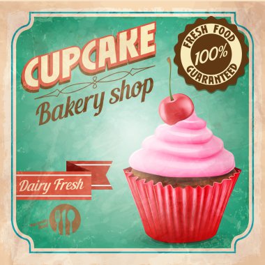 cupcake vintage menü