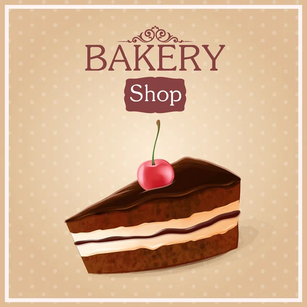 Banner de bolo para padaria — Vetor de Stock