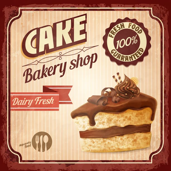 Cake,bakery shop  background — Stock Vector