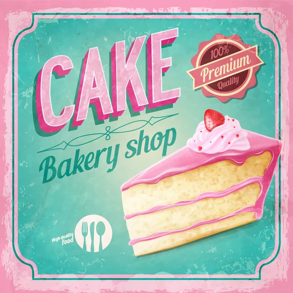 Cake,bakery shop  background — Stock Vector