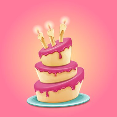 happy birthday cake clipart