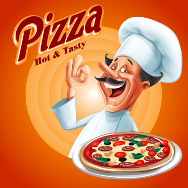 Şef pizza afiş