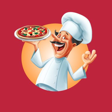 Şef pizza afiş