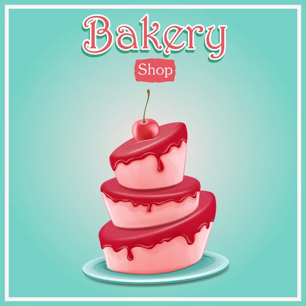 Cake,bakery shop background — Stock Vector