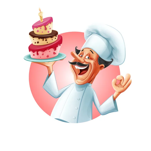 Chef para panadería — Vector de stock