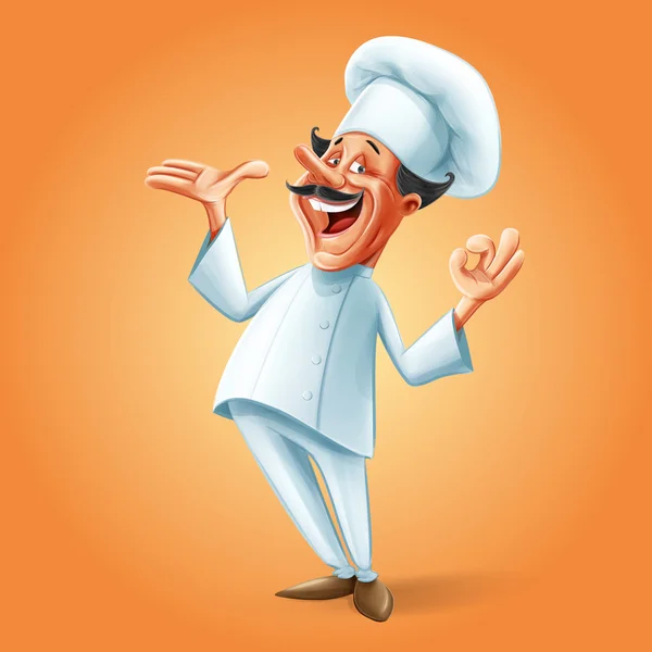 Chef hombre bandera — Vector de stock