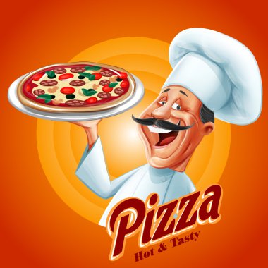 Şef pizza afiş