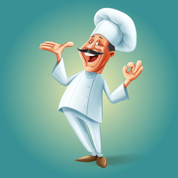 Chef-kok man banner — Stockvector