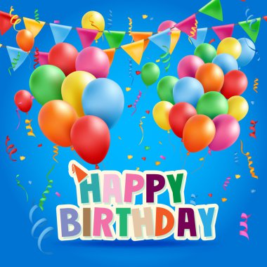 renkli birthday arka plan