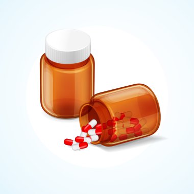 Kapsüller ile iki şişe