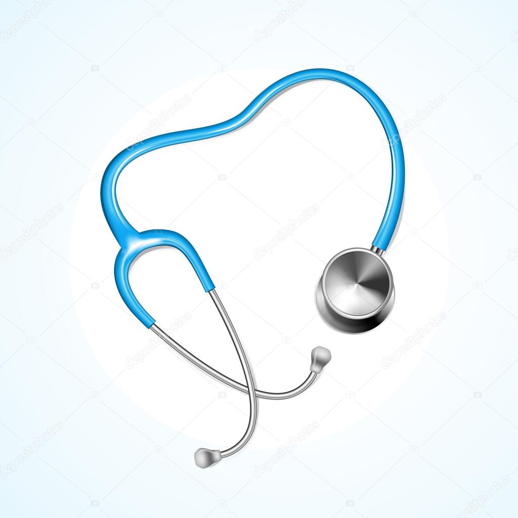 Stethoscope on a white background