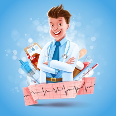 doctor banner health care clipart