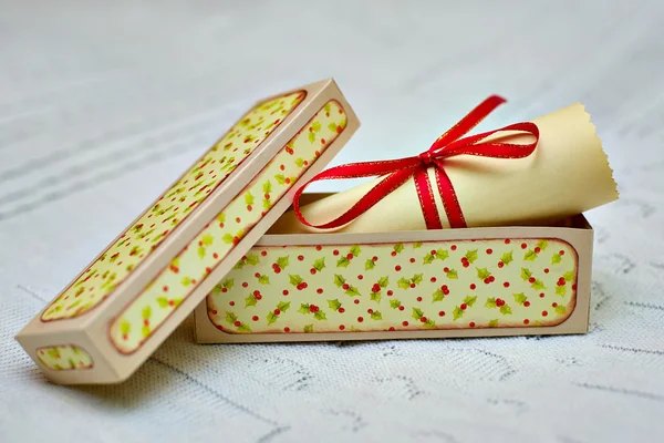 El yapımı Noel çiçek kağıt kutu mektup Noel Baba ile