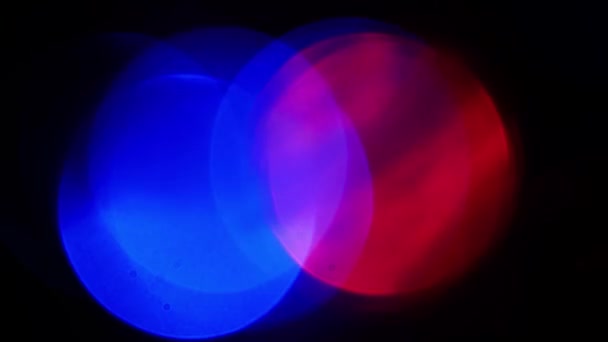 Red, blue and green round lights glow and blink — Stock Video