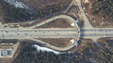 Trafik kavşağı, hava manzarası.. 