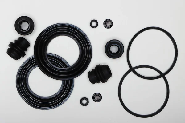 Caliper repair kit, rubber gaskets, oil seals, seals. Royalty Free Stock Photos