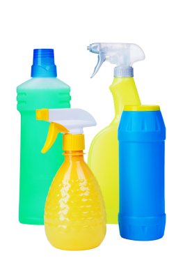 Temizlik ürünleri şişeleri