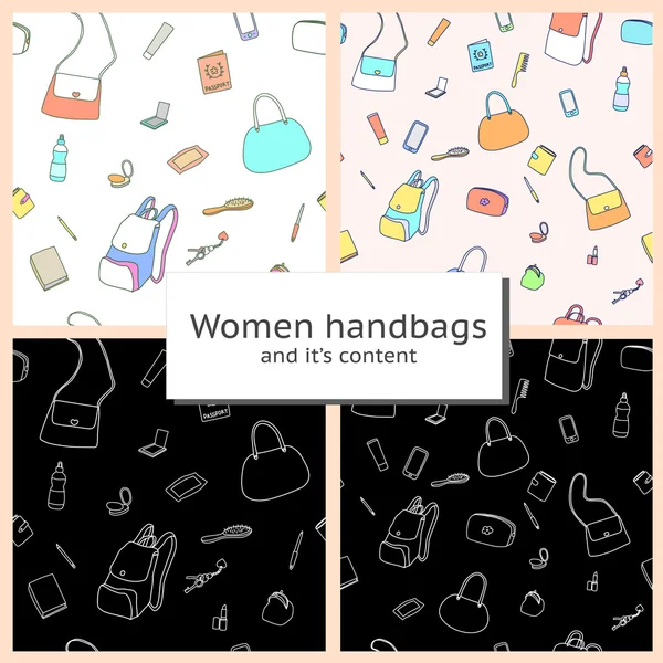 Kvinnors handväskor — Stock vektor