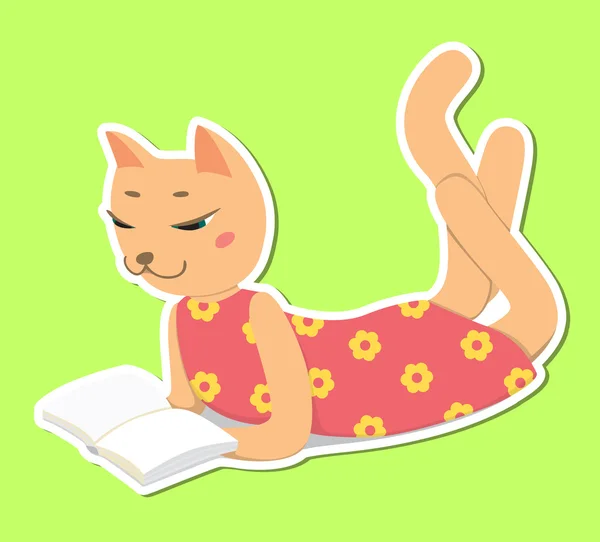 Kitty yatıyordu ve okumak 