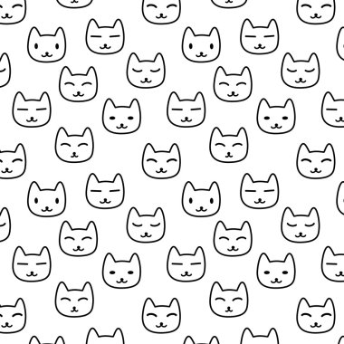 kedi yüzü olan desen