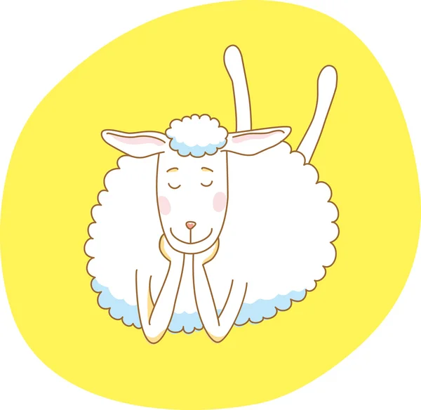 梦到可爱的绵羊 — 图库矢量图片