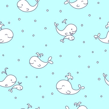 Sevimli balina desen