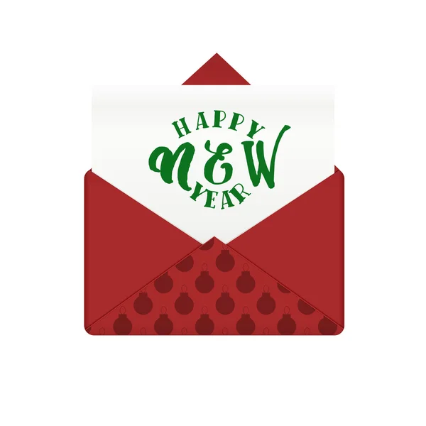 Mutlu yeni yıl tebrik zarf içinde mesaj