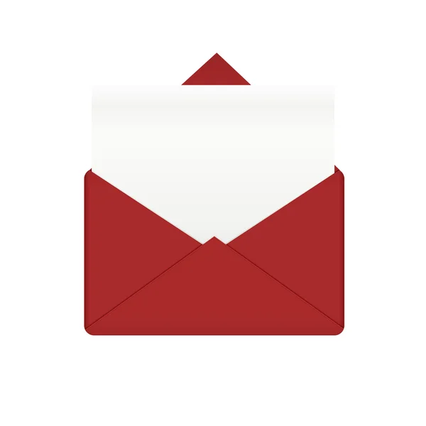 Boş kağıt ile kırmızı zarf