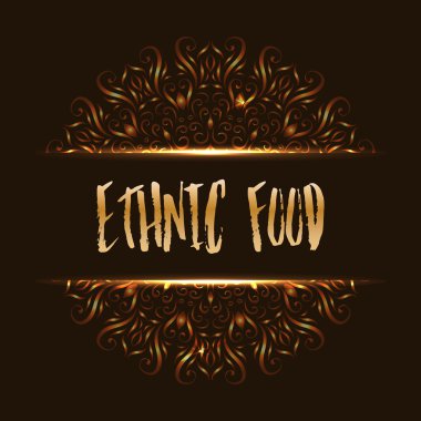 Etnik gıda logo mandala tasarımı