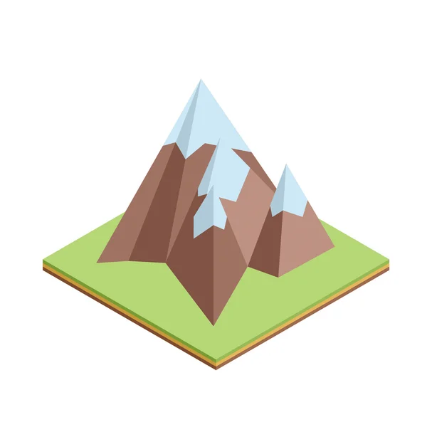 Escalada de montaña isométrica plana — Vector de stock