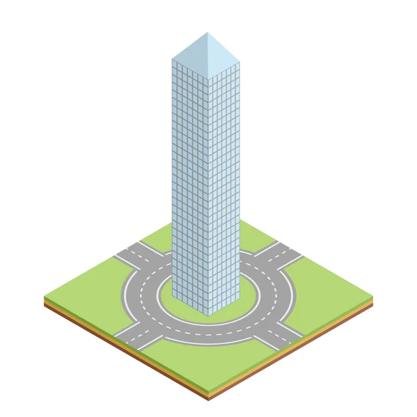 Isometrische gebouw pictogram — Stockvector