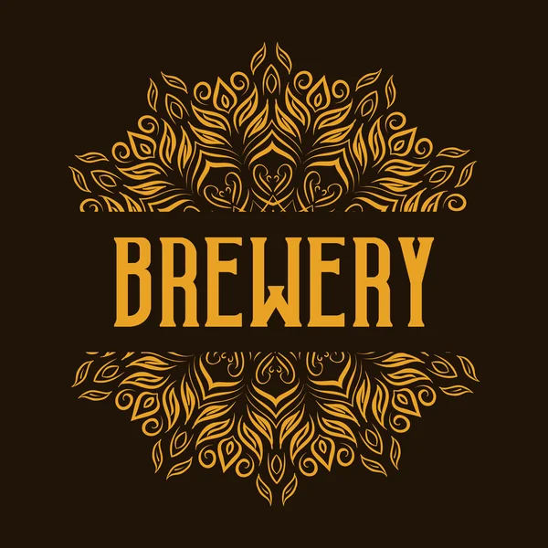 Mandala logolu geleneksel bira fabrikası